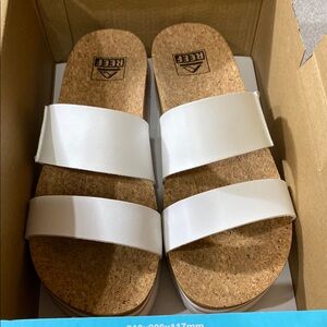 Reef White Cork Sandals